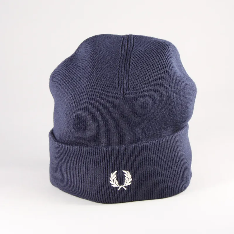 Fred Perry Merino Wool Beanie - Dark Navy